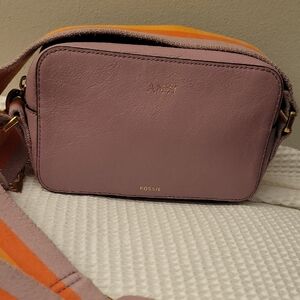 Fossil Lilac and Orange Crossbody Bag
